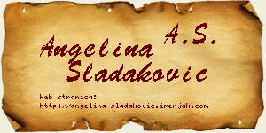 Angelina Sladaković vizit kartica
